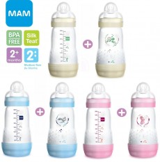 MAM Easy Start Anti-Colic Bottle 260ml - Double Pack x 6 Mix Col